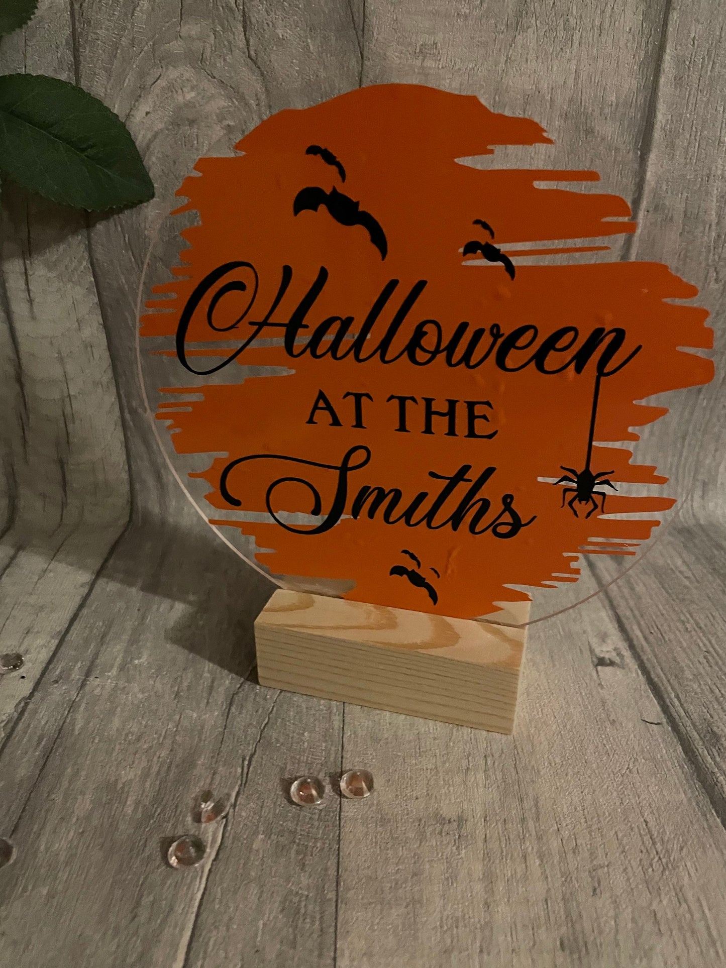 Personalised family sign, family sign for Halloween, Halloween at the