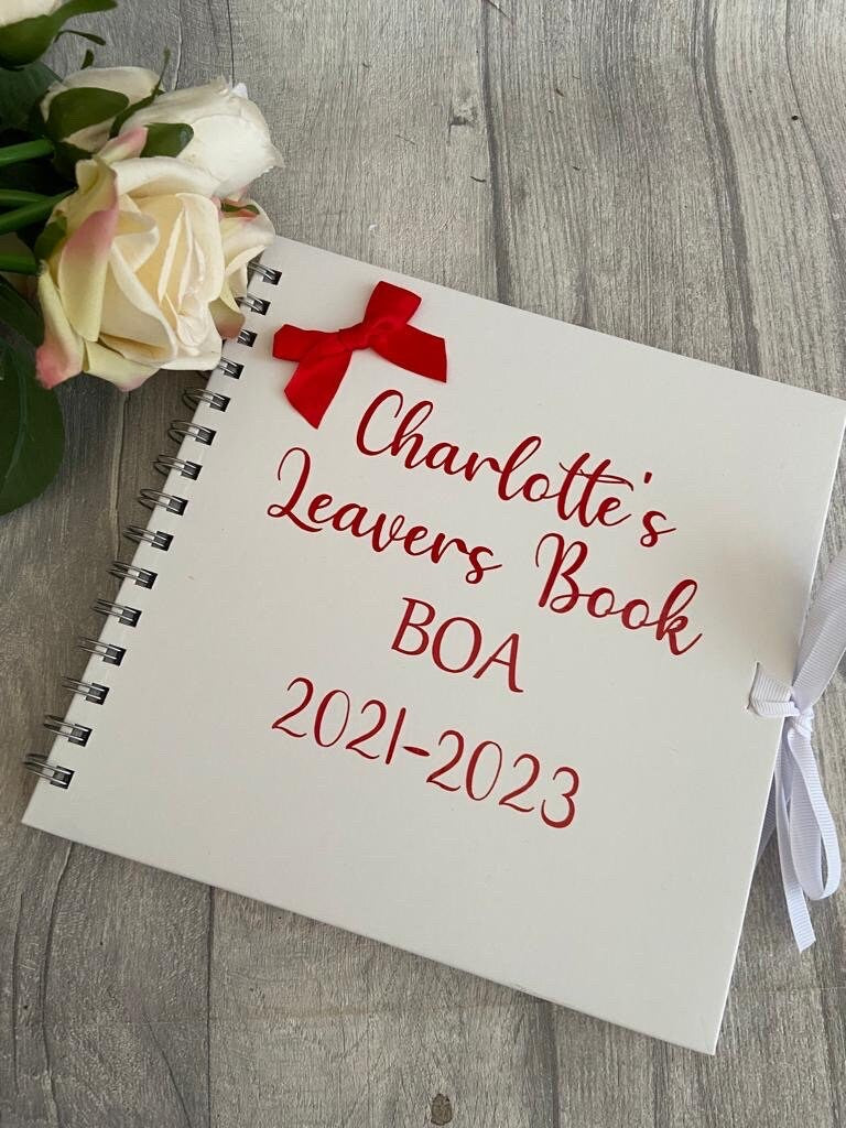 Personalised leavers book| School leavers book | Memory book| Keepsake scrapbook