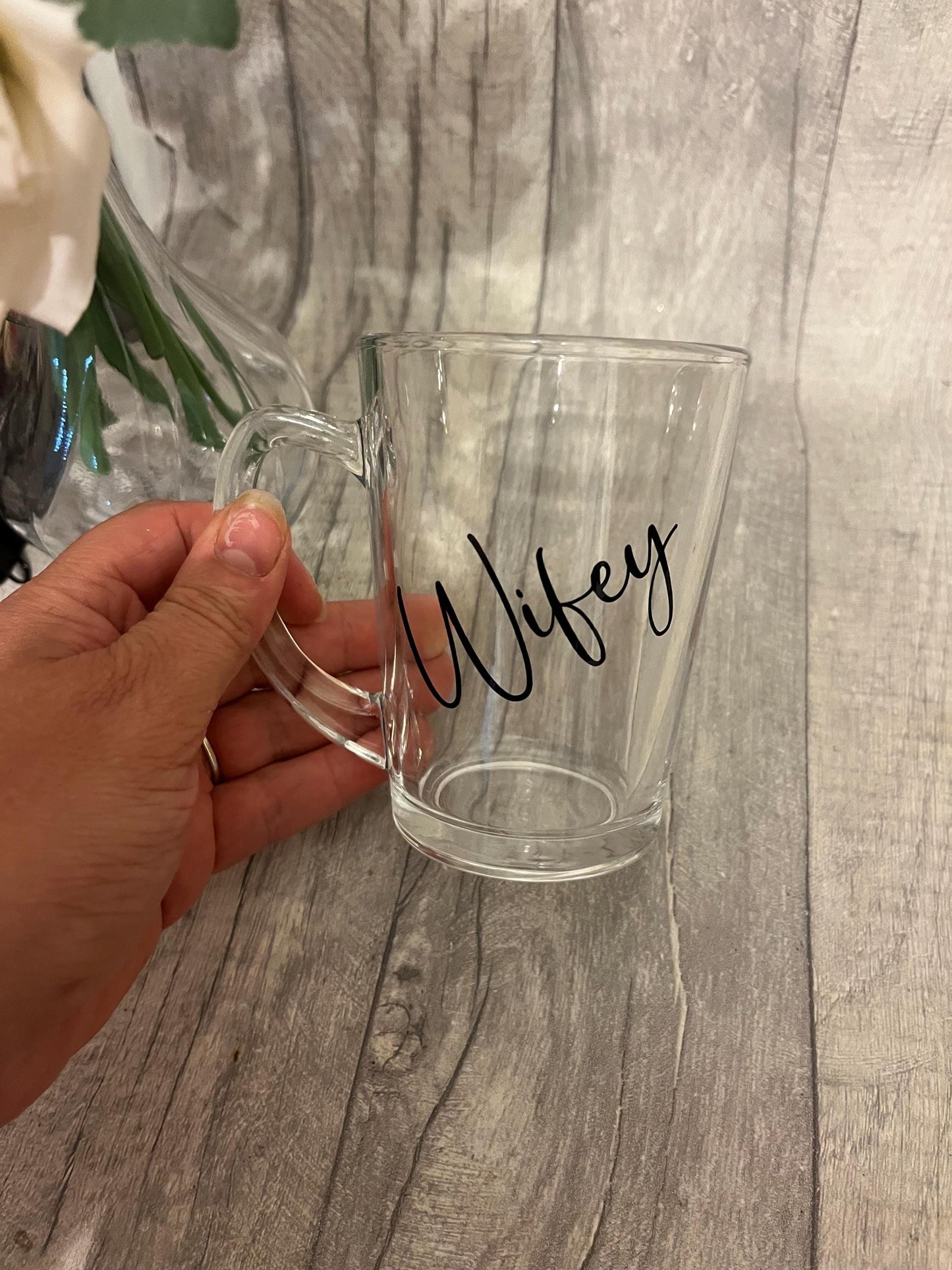 Mr And Mrs Mug Set, Personalised Wedding Gift,Hubby and wife glass mug,  Couple Mugs,  Anniversary, Gift For Couples,