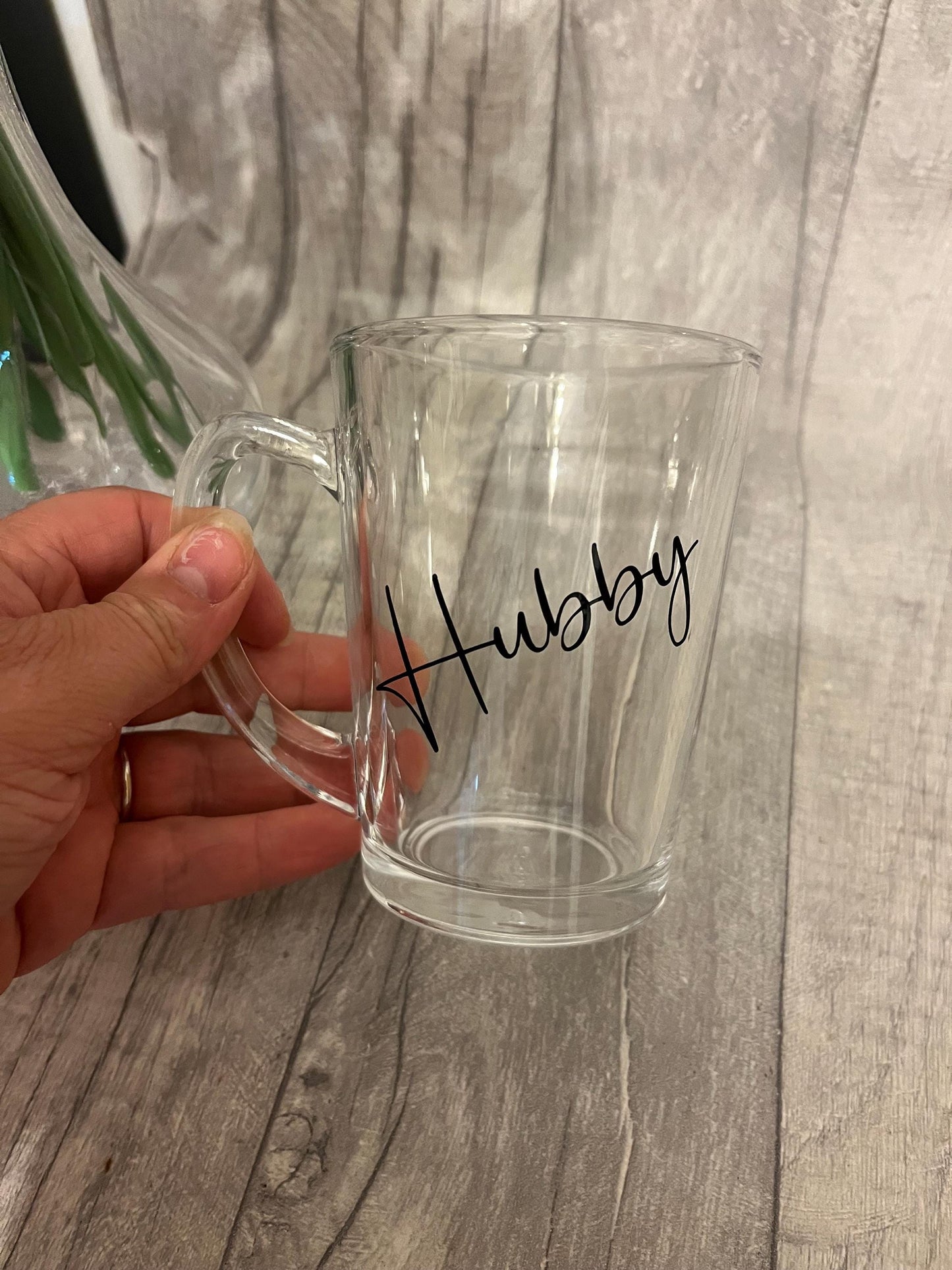 Mr And Mrs Mug Set, Personalised Wedding Gift,Hubby and wife glass mug,  Couple Mugs,  Anniversary, Gift For Couples,