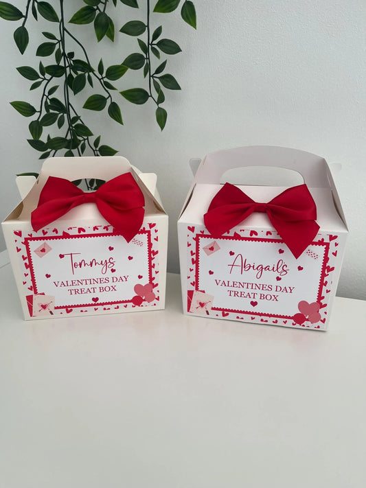 Personalised party box, Valentines treat box.