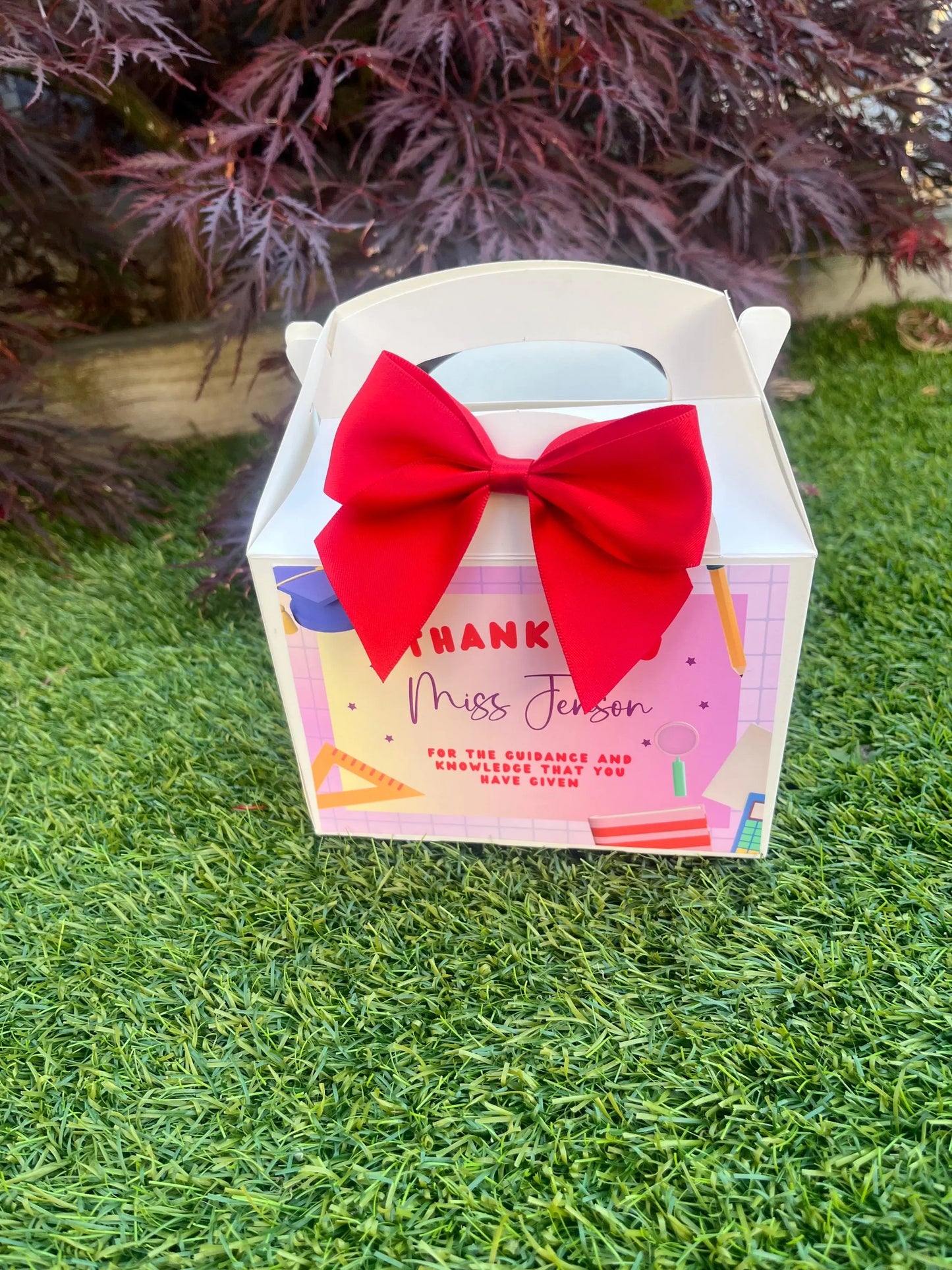 Personalised treat box for teacher, Teacher Appreciation Gift. Teacher Thank you gift.