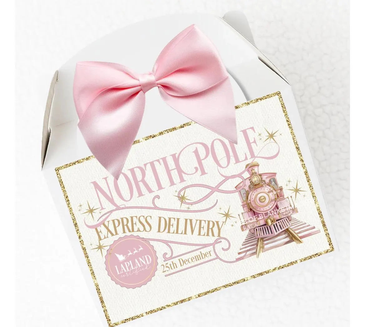 North Pole Express Christmas treat box, Christmas Eve box, Christmas gift box,Christmas Treat box