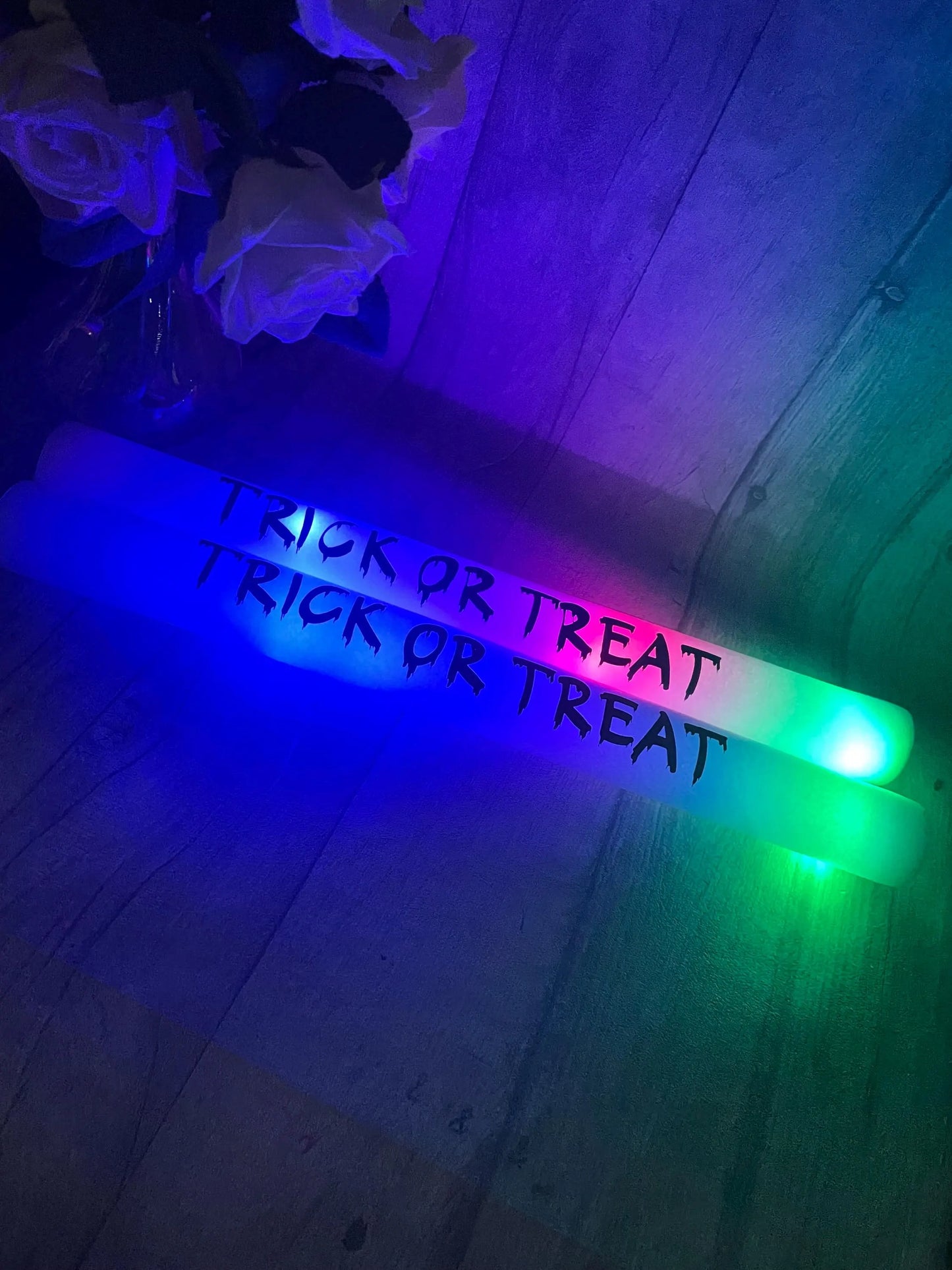 Personalised Halloween Glow Sticks, Trick or treat , Glow sticks