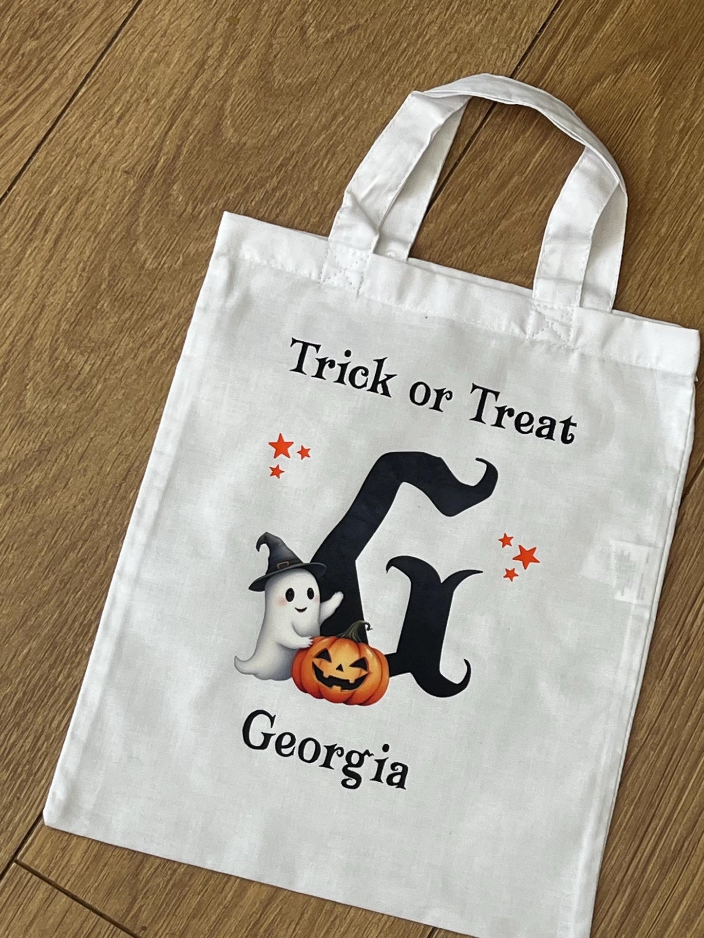 Halloween Trick or Treat bag, Mini tote bag, Trick or treat.
