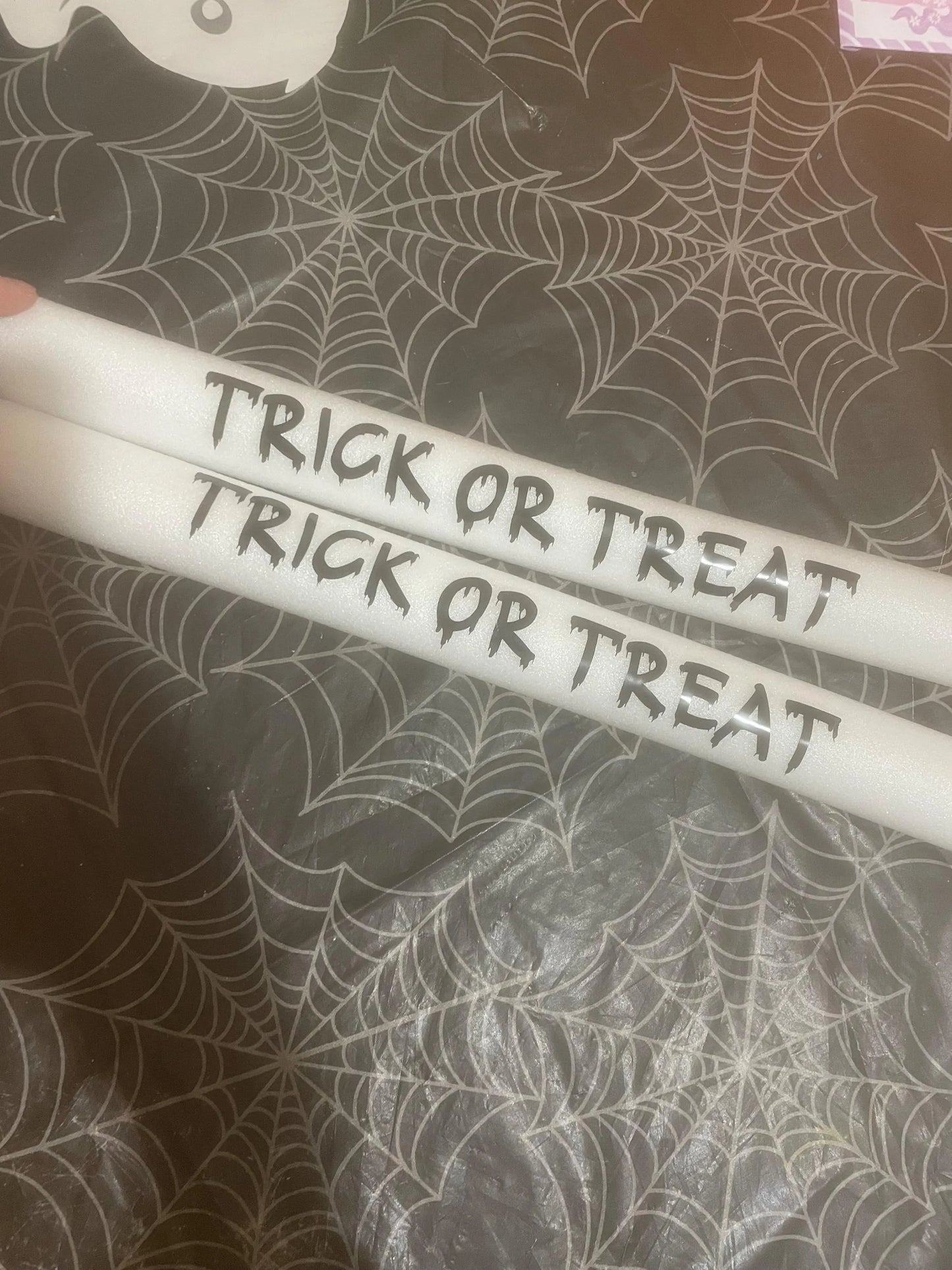 Personalised Halloween Glow Sticks, Trick or treat , Glow sticks