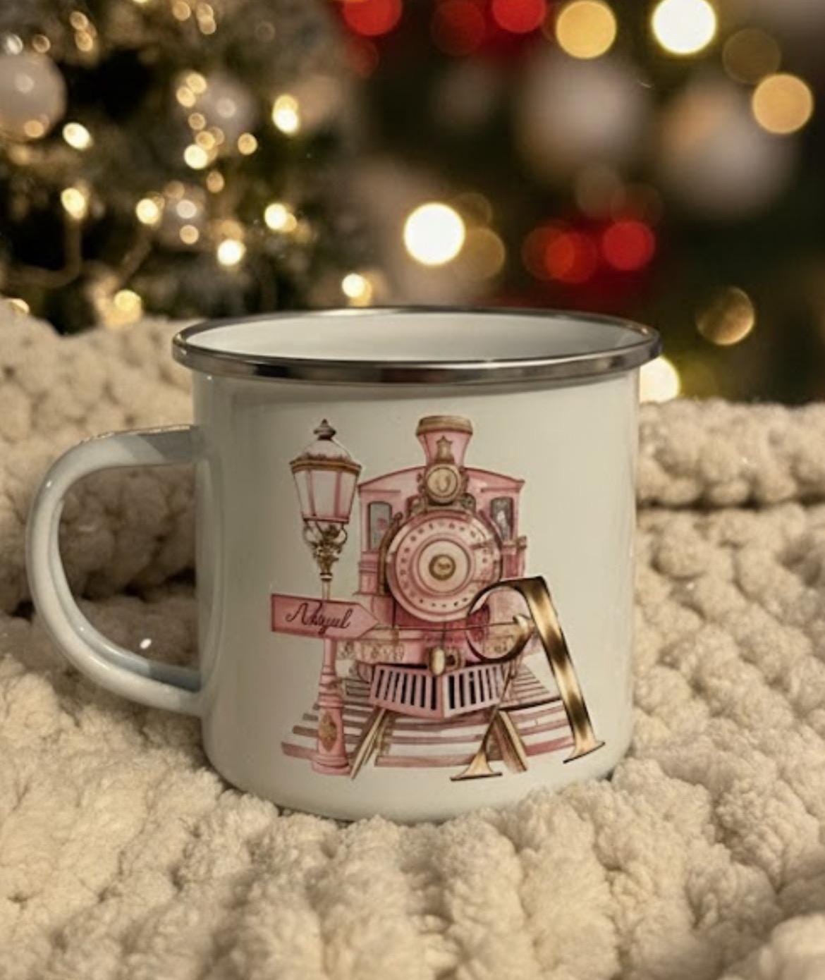 Personalised Christmas mug, Christmas Eve box filler, enemal mug, kids mug