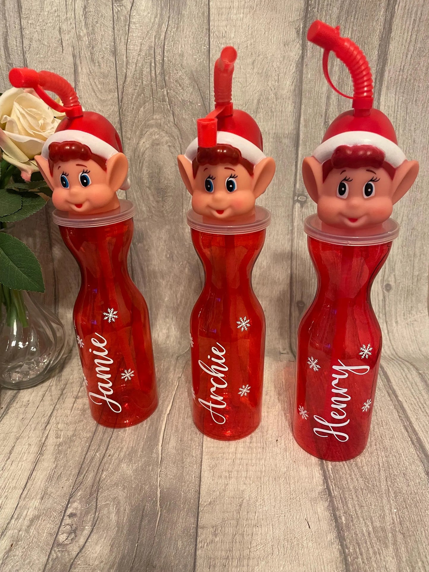 Personalised Elf Cup, Christmas Eve Filler, Water bottle