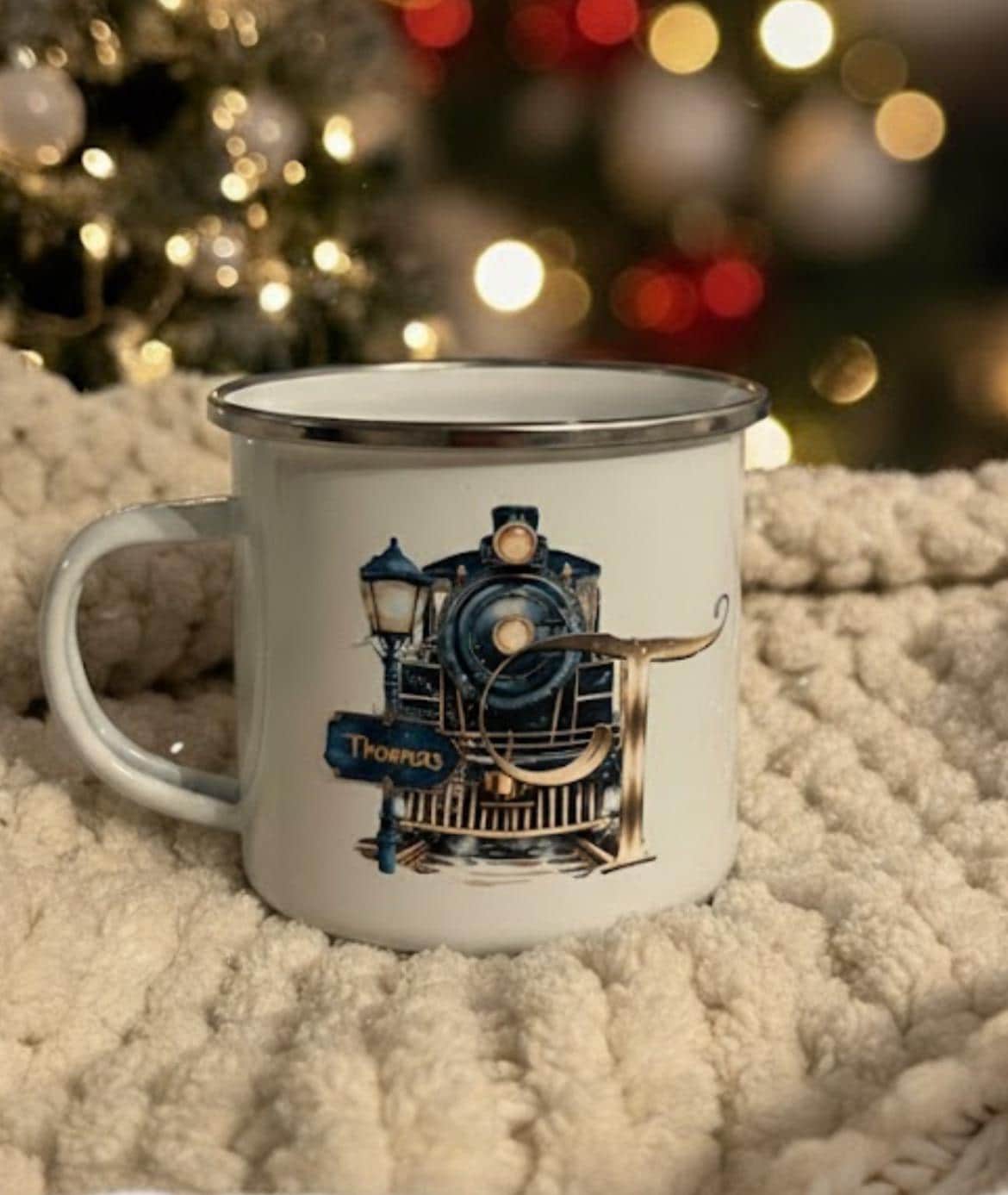 Personalised Christmas mug, Christmas Eve box filler, enemal mug, kids mug