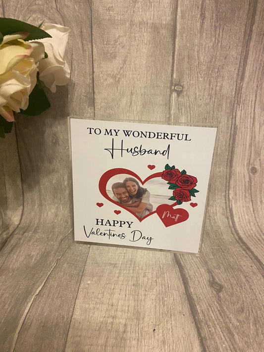 Valentines Day Gift, Personalised acrylic plaque, acrylic standing sign with wooden block. personalised gifts for, wife ,husband, girlfriend,