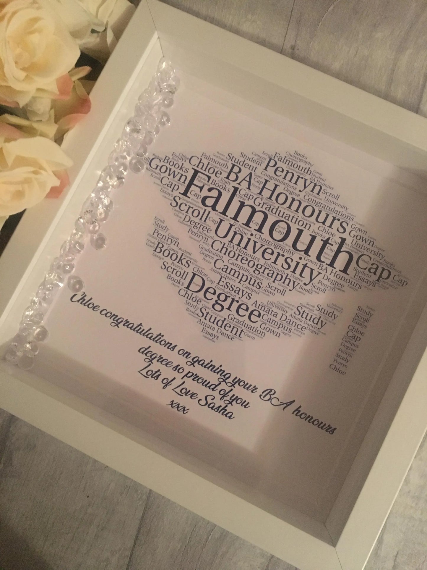 Personalised Graduation Gift, Word art graduation, Keepsake gift, Graduation Frame