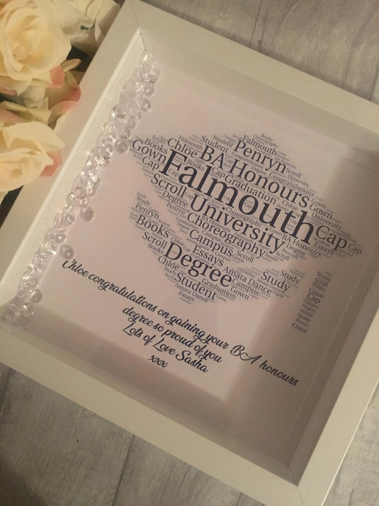 Personalised Graduation Gift, Word art graduation, Keepsake gift, Graduation Frame